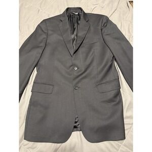 Ermenegildo Zegna Saks Fifth Ave Blazer 40L Black Wool Silk Sport Coat Italy